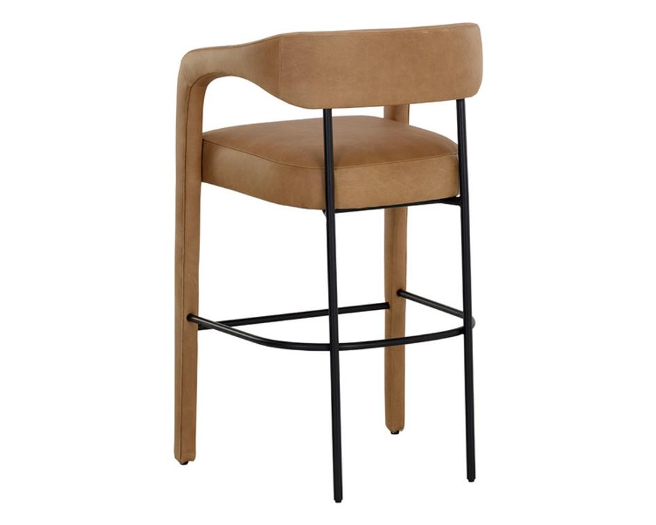MAVIA BARSTOOL - LUDLOW SESAME LEATHER by Sunpan