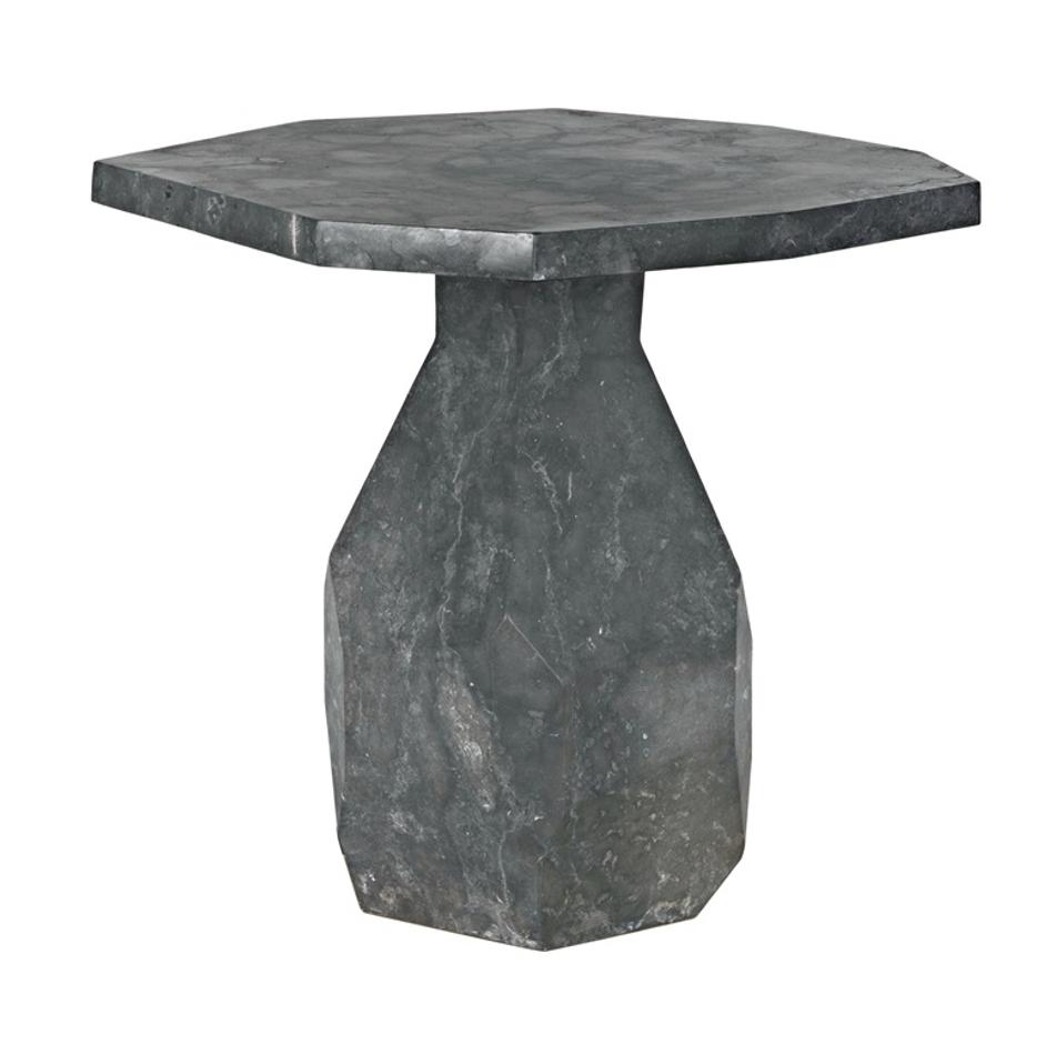 Polyhedron Black Marble Side Table by Noir Furniture