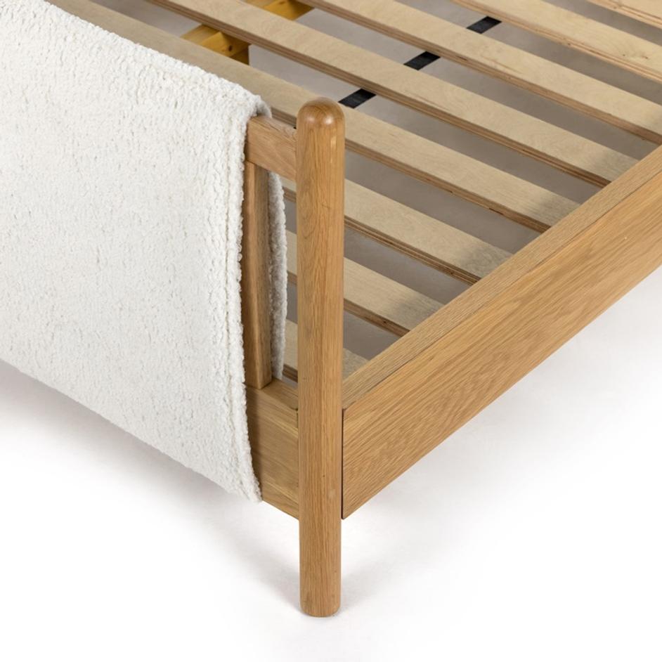 Bowen Bed In Sheepskin Natural In King by FOUR HANDS