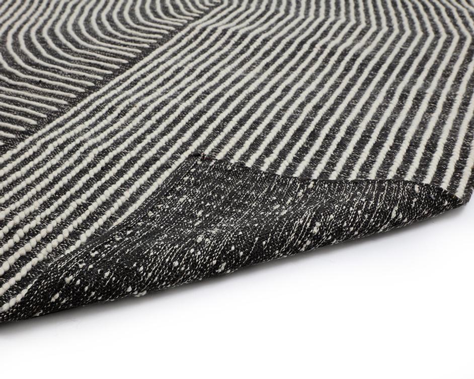 SERENE HAND-WOVEN RUG - BLACK / WHITE- 9' X 12' by Sunpan