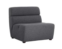 Cornell Modular - Armless Chair - Polo Club Kohl Grey by Sunpan