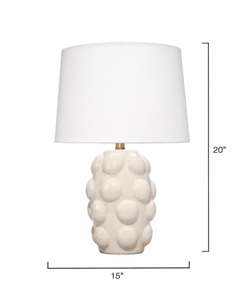 Silas Ceramic Table Lamp with Linen Shade by Jamie Young