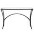 Alayna Black Metal & Glass Console Table by Uttermost