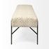 Avery II 55L x 17W Off White Upholstered Seat With Metal Base Accent Bench by Mercana