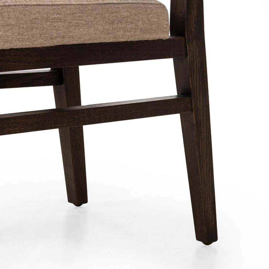 Carlo Dining Chair In Alcala Fawn And Dark Oak And Dark Oak Veneer by Four Hands