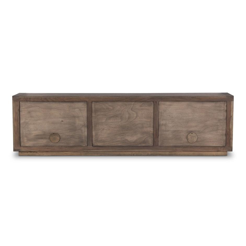 Warby Media Console In Worn Oak by Four Hands