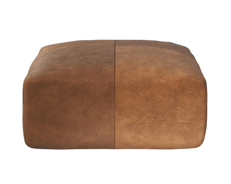 ELIO OTTOMAN - COGNAC LEATHER by Sunpan