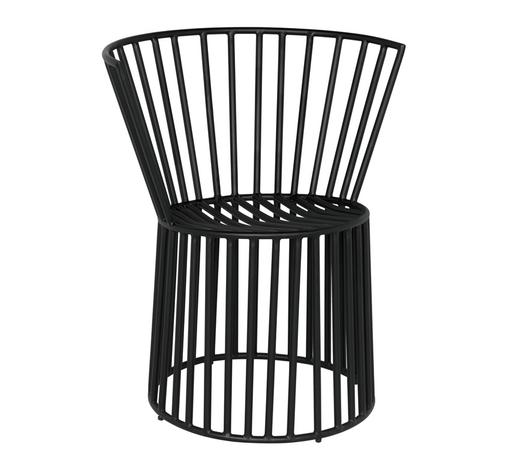 Ellsworths Industrial Steel Chair in Matte Black by Noir Furniture