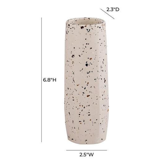 Terrazzo White Vase - Small Skinny by tov furniture