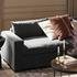 Grant 3 Piece Sectional With Arms In Crypton Henry Charcoal And Espresso by Four Hands