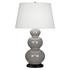 Smokey Taupe Triple Gourd Table Lamp by Robert Abbey