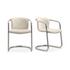Freeman Chrome Frame Dining Chair Blended Cream - Set Of Two by Moes Home