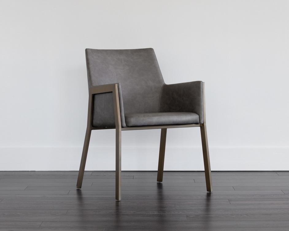Bernadette Dining Armchair - Kendall Grey by Sunpan