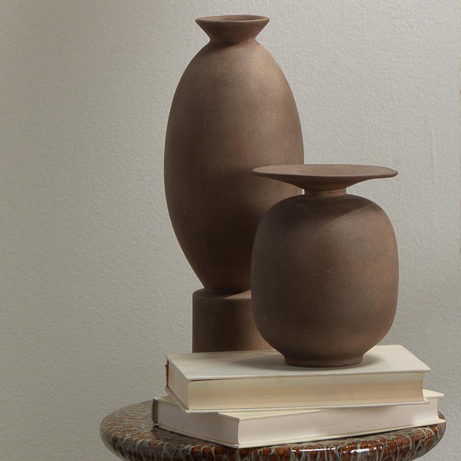 Highland Decorative Ceramic Vase, Brown by Jamie Young