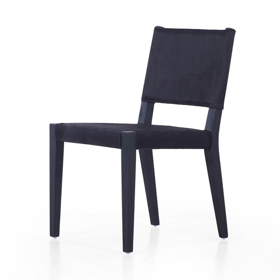 Villa Dining Chair In Dark Hair On Hide by FOUR HANDS
