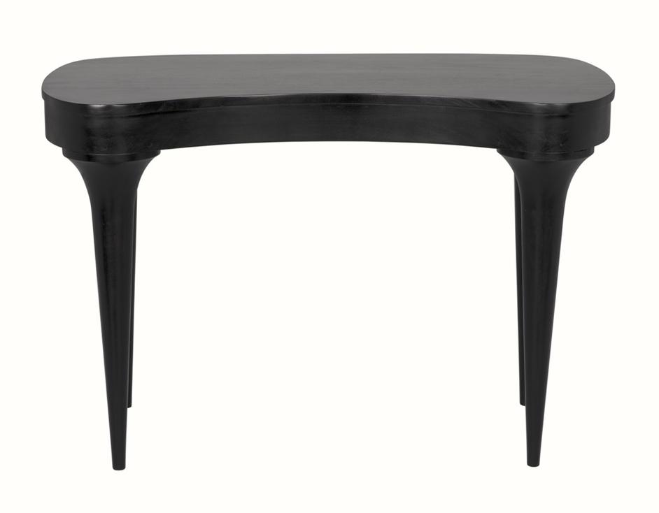 Rennie Mahogany Desk in Hand-Rubbed Black Finish by Noir Furniture