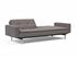 DUBLEXO SLEEPER SOFA W/ARMS in MIXED DANCE GREY FABRIC WITH Stainless Steel LEGS 521 by INNOVATION USA