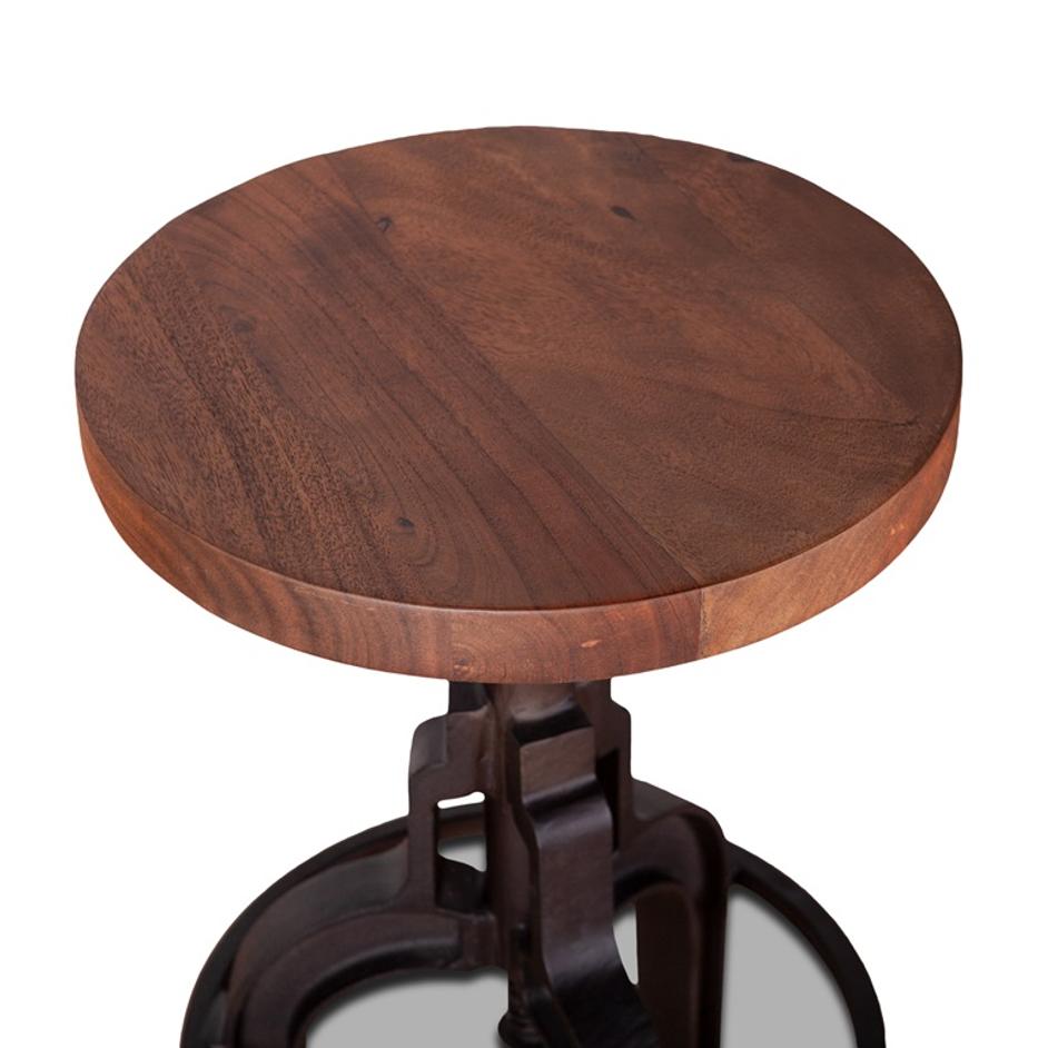 Organic Forge Raw Walnut Adjusting Stool by Home Trends & Design