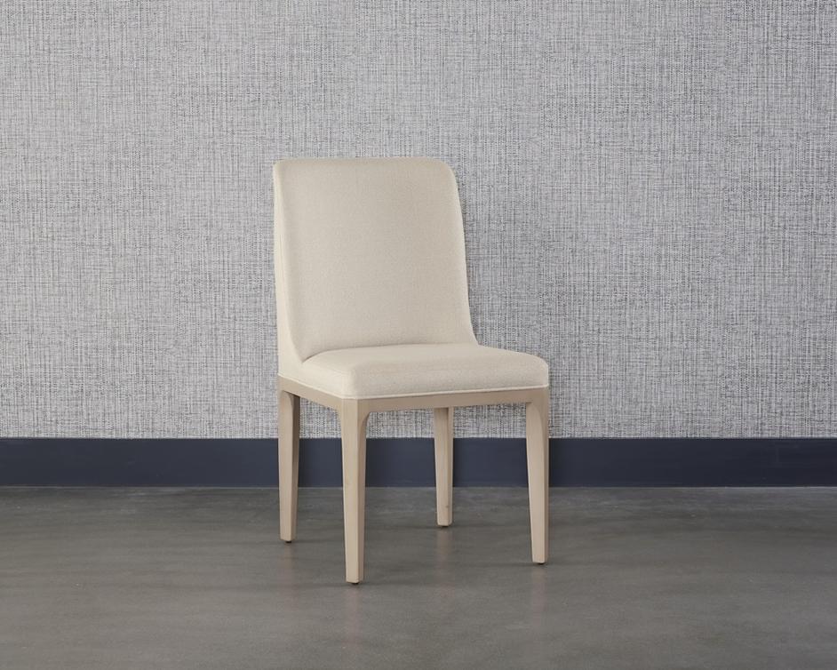 ELISA DINING CHAIR - LIGHT OAK - MAINZ CREAM by Sunpan