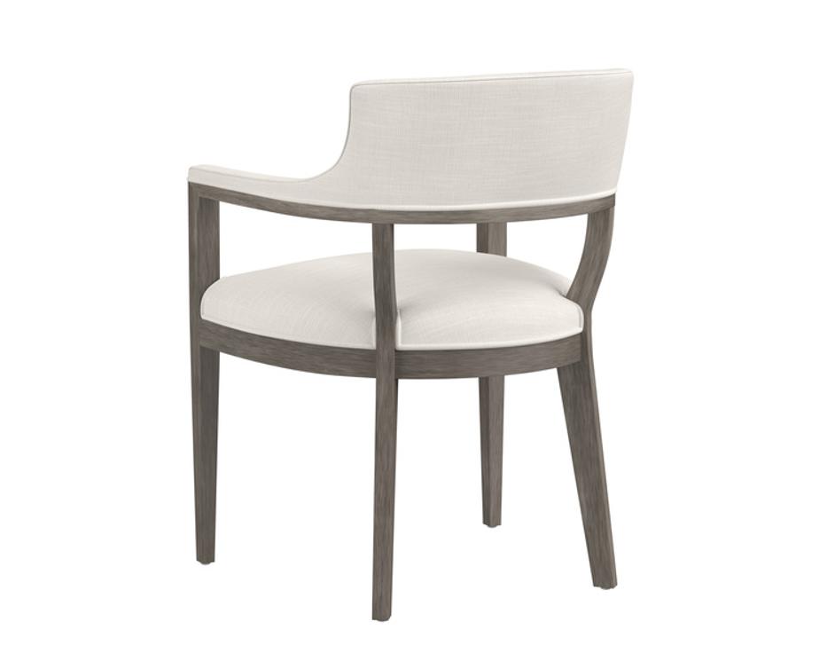 BRYLEA DINING ARMCHAIR - ASH GREY - LINOSO IVORY by Sunpan