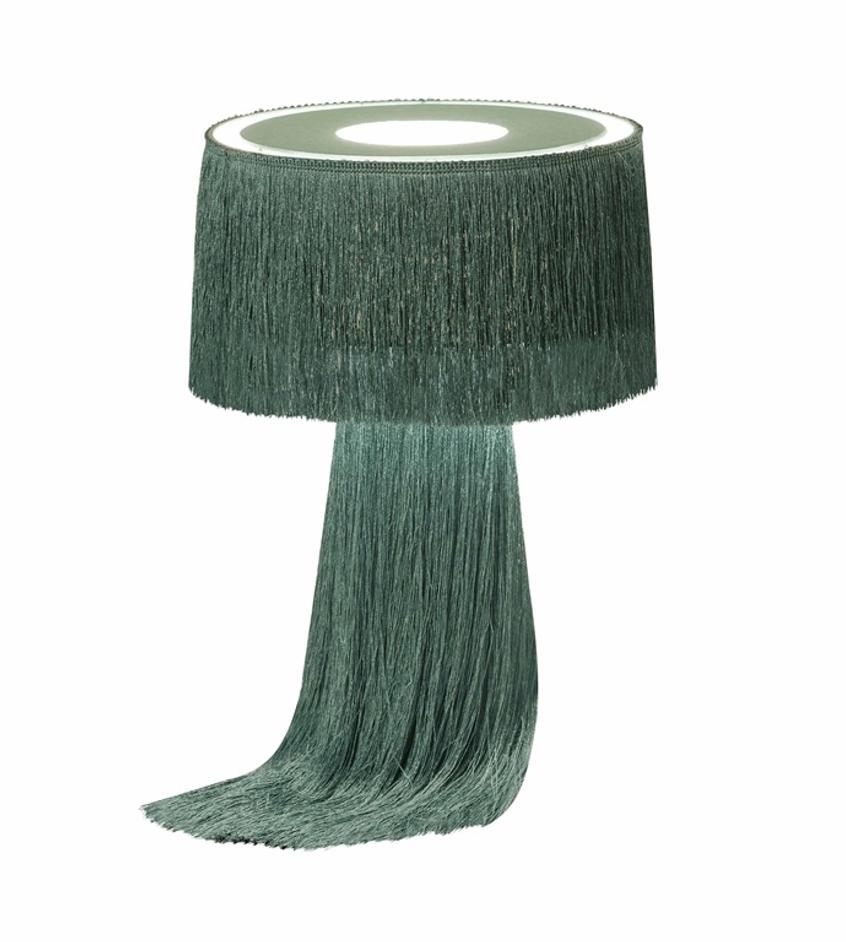 Atolla Emerald Tassel Table Lamp by tov furniture