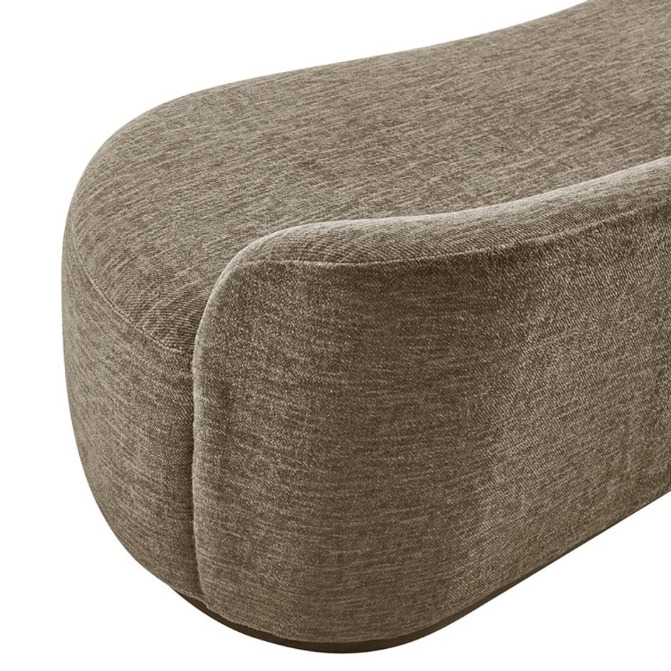 Mandy Fabric Bench, Pasadena Taupe by New Pacific Direct