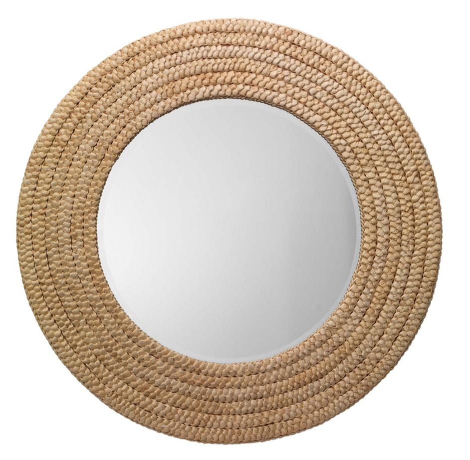 Meadow Seagrass Round Mirror by Jamie Young