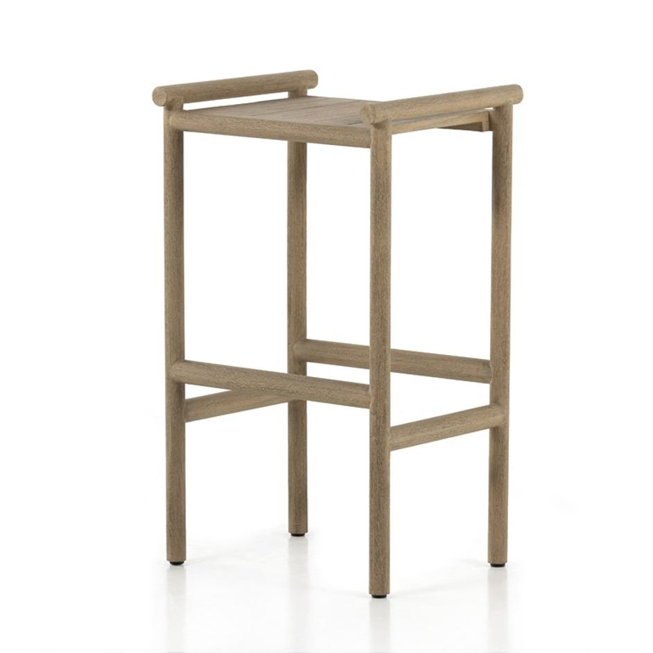 Kyla Outdoor Stool In Brown/Sand In Bar by FOUR HANDS