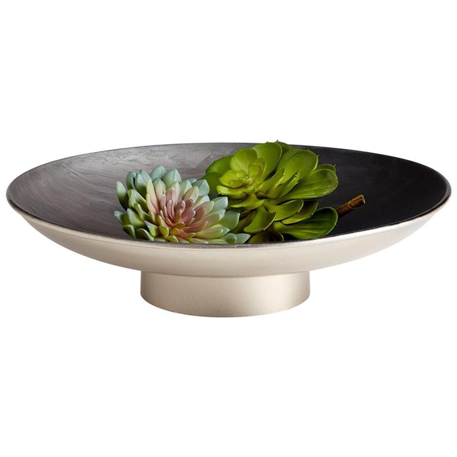 Dual Tone Plate in Matt and Black Pearl by Cyan Design