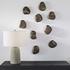 Pebbles Walnut Wood Wall Décor, S/9 by Uttermost