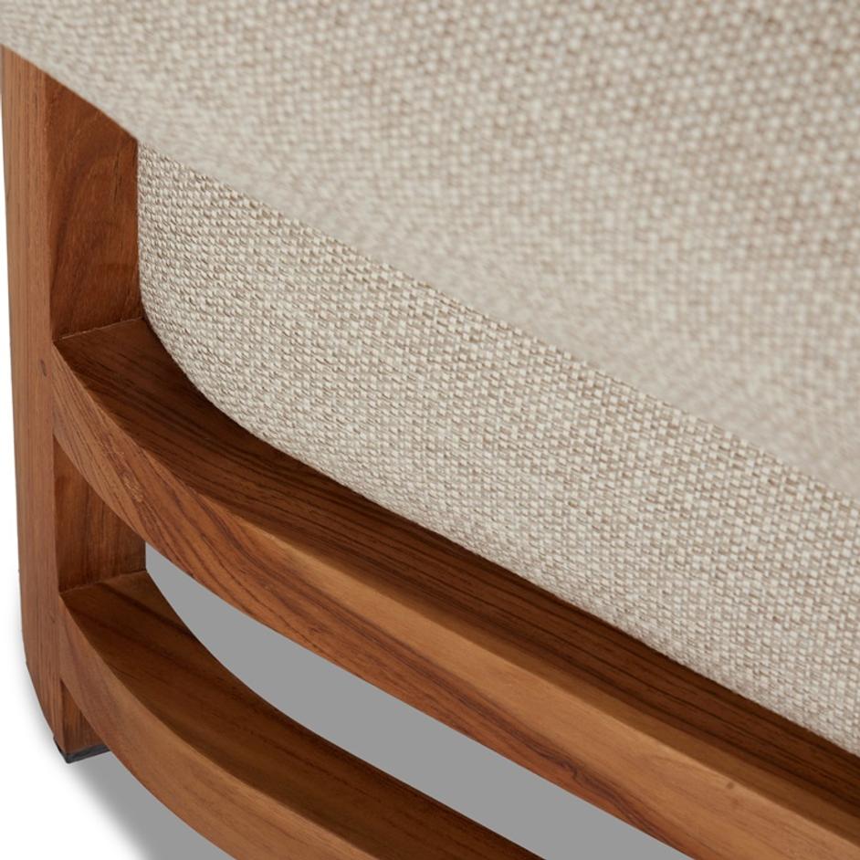 Malta Outdoor Laf Chaise In Faye Sand by FOUR HANDS