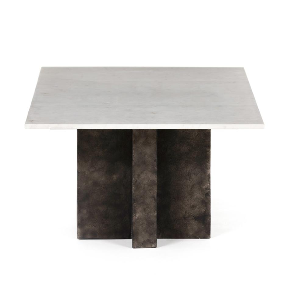Terrell Coffee Table - Polished White Marble by Four Hands