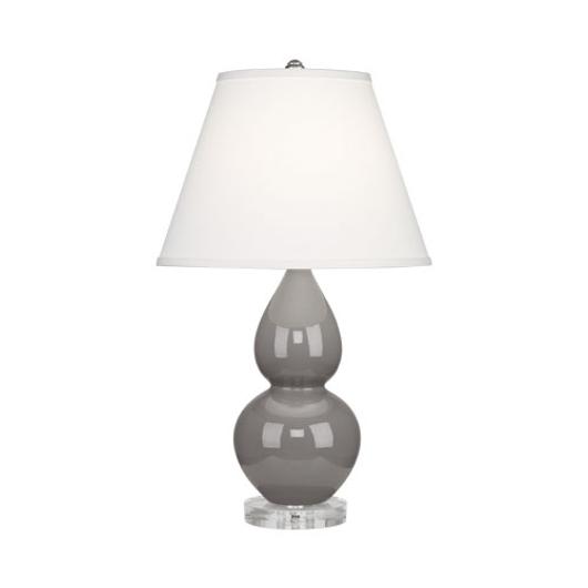 Smokey Taupe Small Double Gourd Accent Lamp by Robert Abbey
