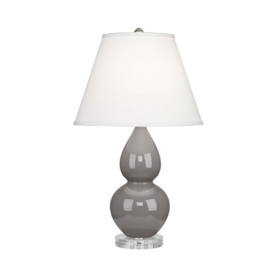 Smokey Taupe Small Double Gourd Accent Lamp by Robert Abbey