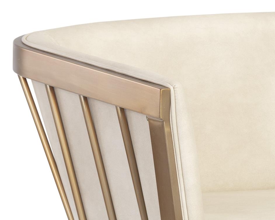 Caily Lounge Chair - Bravo Cream by Sunpan