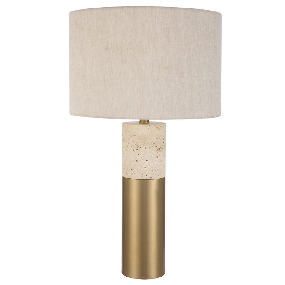 Gravitas Elegant Brass & Stone Lamp by Uttermost