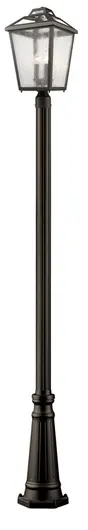 Bayland 3 Light Outdoor Post Light in Oil Rubbed Bronze Finish by Z-Lite