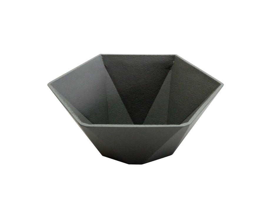 Aluminum Bowl Large Grey Finish by BIDK Home