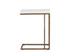 SAWYER END TABLE - ANTIQUE BRASS - WHITE by Sunpan