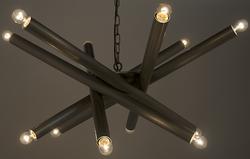 Lex Chandelier, Metal with Antique Silver Finish by Noir Furniture