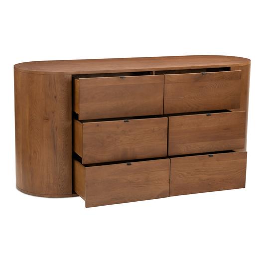 Theo 6 Drawer Dresser Brown by Moes Home