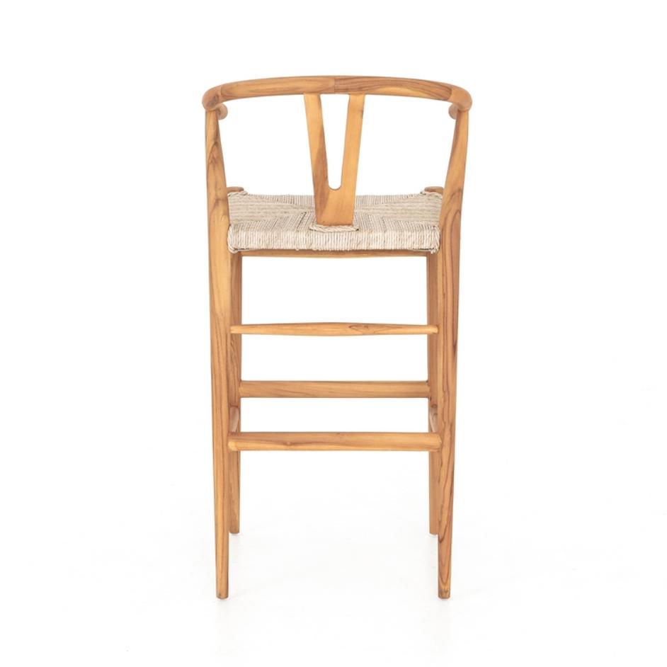 Muestra Bar Stool-Matte Sealed Teak by FOUR HANDS