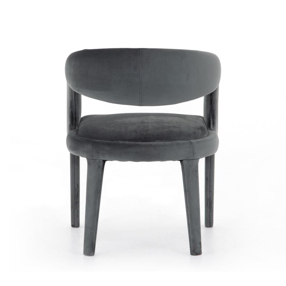 Hawkins Dining Chair-Charcoal Velvet by FOUR HANDS