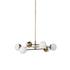 Oriana Chandelier In Aged Brass Iron And Milk Glass by Four Hands