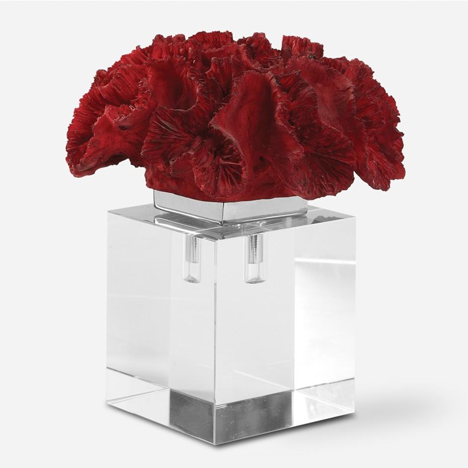 Red Coral Cluster Sculpture by Uttermost