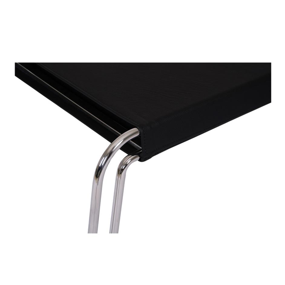 Petra Leather Stool Black by Moes Home