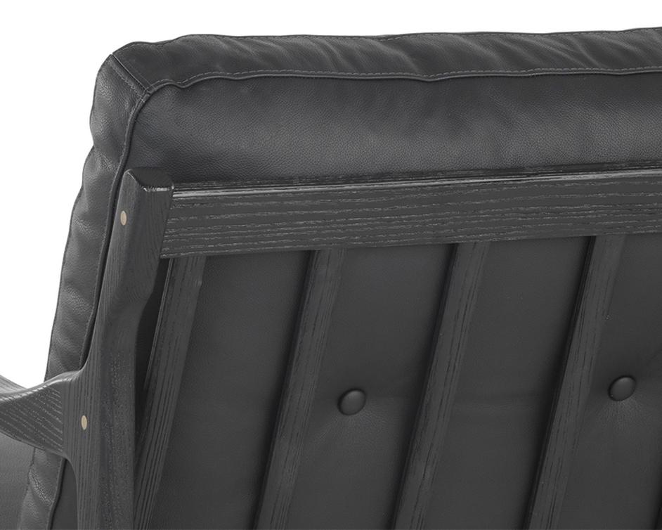 Gilmore Lounge Chair - Black Leather by Sunpan