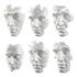 Self-Portrait White Mask Wall Decor, Set/6 by Uttermost