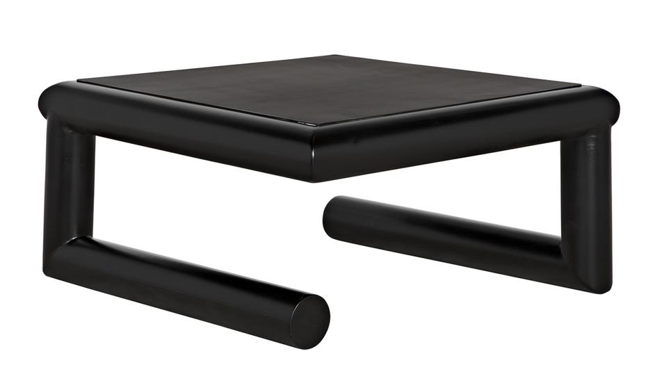 Emerson Industrial Steel Coffee Table in Matte Black by Noir Furniture