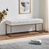 Darius Fabric Bench In Boucle Beige by New Pacific Direct